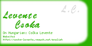 levente csoka business card