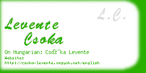 levente csoka business card